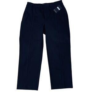 NWT Eloquii Black Substantial Straight Leg Tuxedo Pockets Dress Trousers Pants